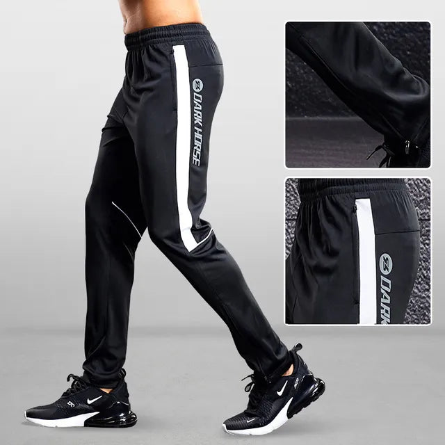 Lightweight men's tapered jogger pants designed for comfort and mobility during athletic training sessions.