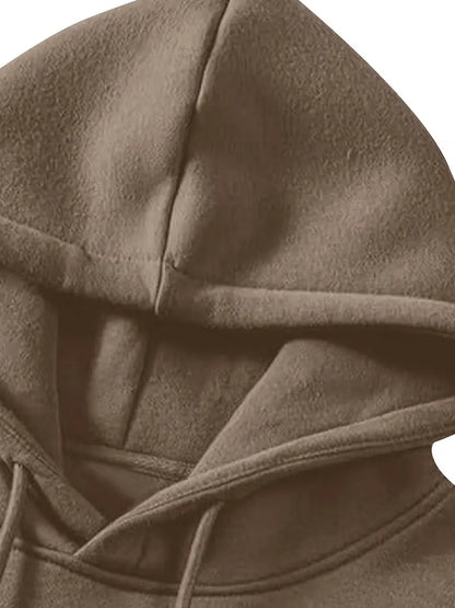 Detail of the soft fabric and unique grid texture of a men's comfortable hoodie