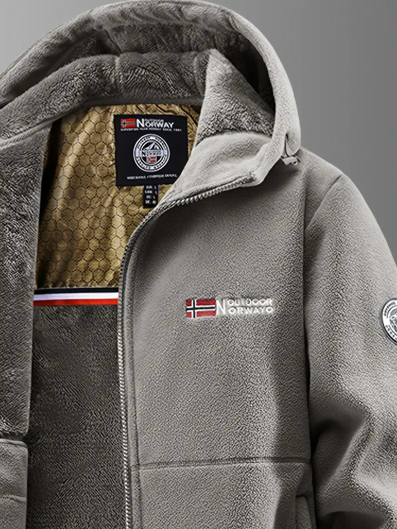 Men's fashion winter jacket, thermal and fleece-lined, styled for urban cold weather protection