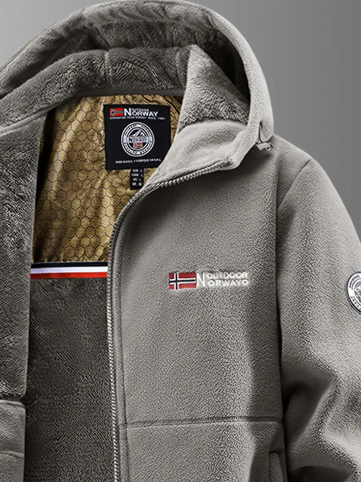 Men's fashion winter jacket, thermal and fleece-lined, styled for urban cold weather protection