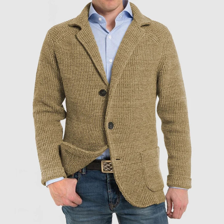 Modern men's blazer featuring a two-button design & notch lapel. Perfect as a casual or smart jacket.