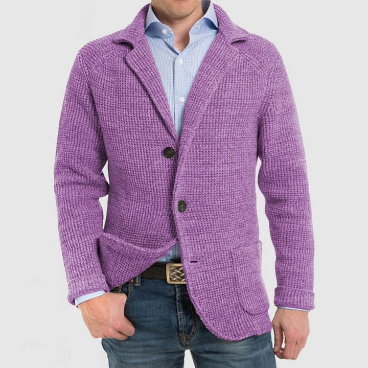 Men's two-button business attire blazer in a relaxed fit. Ideal smart jacket for the office or casual events.