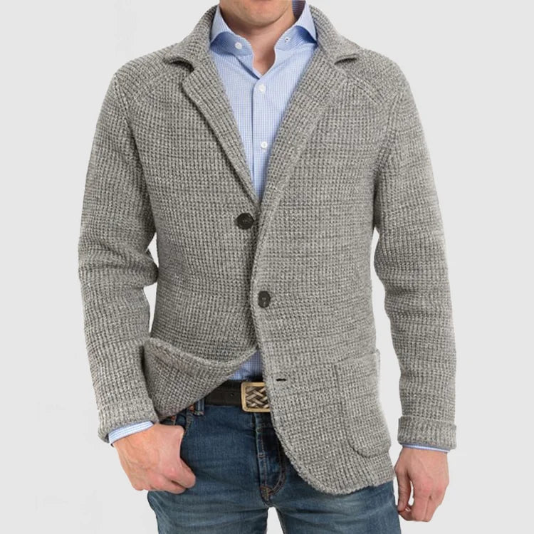 Everyday men's jacket: a versatile two-button blazer for smart-casual men's fashion. Notch lapel style.