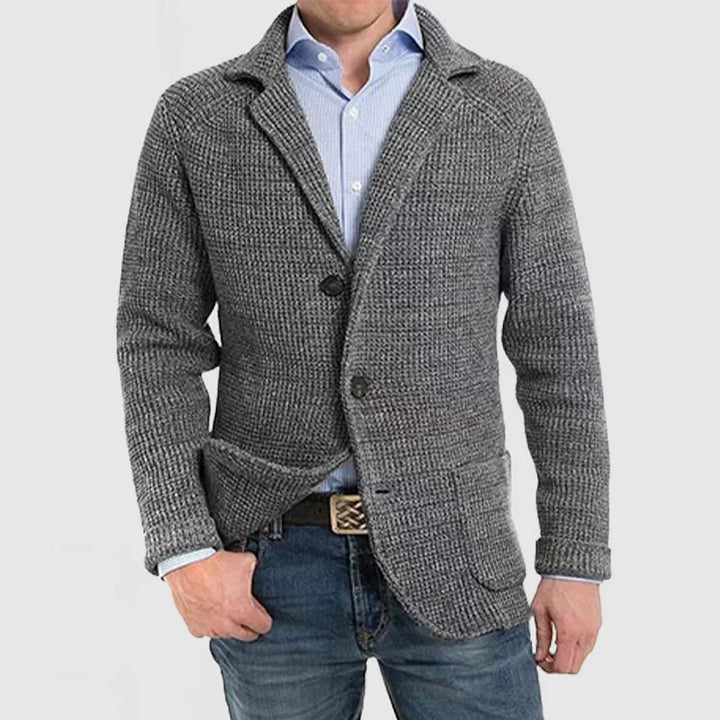 Fashionable men's two-button blazer, a smart and casual jacket. Essential for versatile men's fashion.
