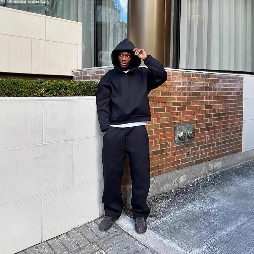 Stylish men's casual pullover hoodie with drawstring. Comfortable relaxed fit, long sleeves for everyday versatility.