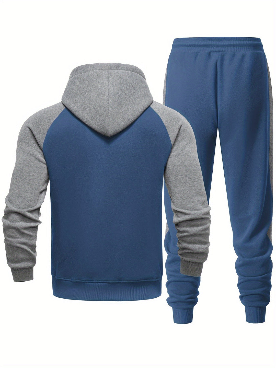 Street style men's hoodie & jogger set, comfortable two-piece outfit for modern urban wear.
