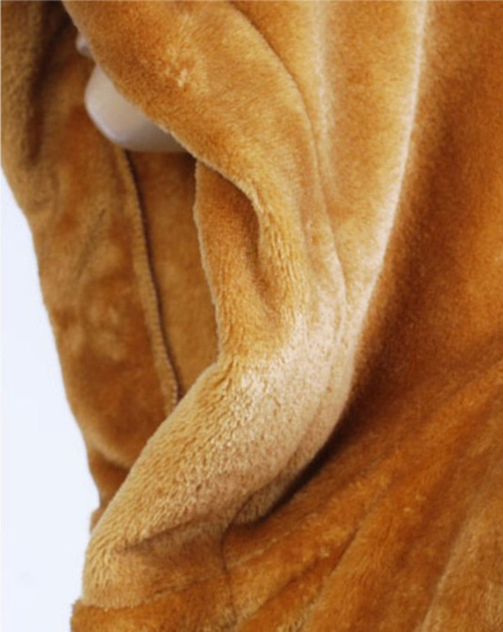 Man relaxing in a longer, warm hooded bathrobe. Ideal men's bathwear for cozy loungewear.