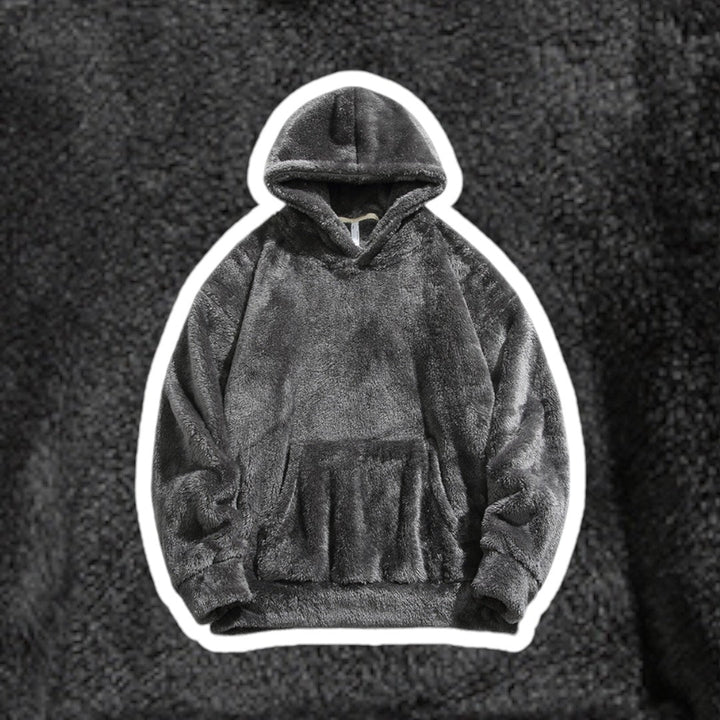 Men's pullover hoodie with a warm kangaroo pocket, ultra-soft fabric, great for casual winter style.