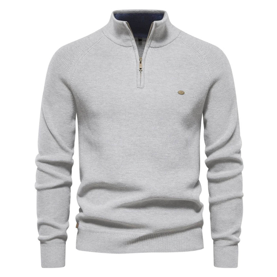 Stylish men's versatile black sweater. Ultra soft long-sleeve pullover for comfortable everyday casual fashion.