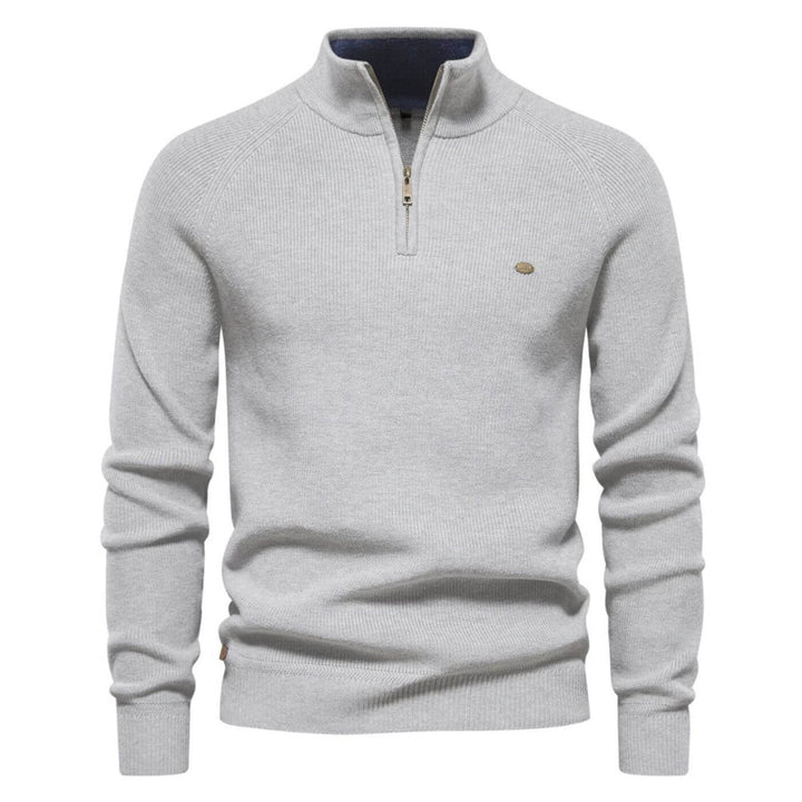 Stylish men's versatile black sweater. Ultra soft long-sleeve pullover for comfortable everyday casual fashion.