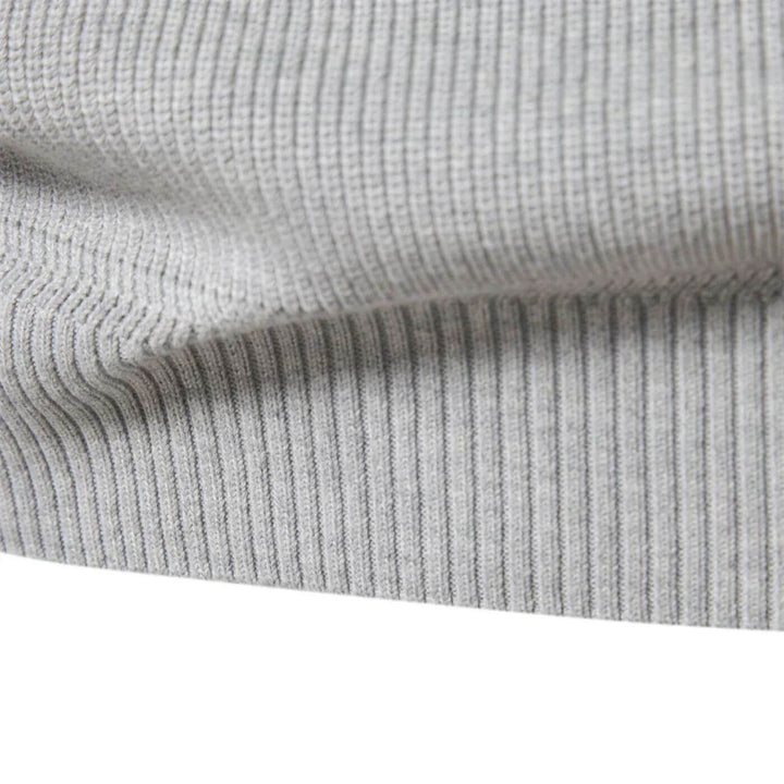 Ultra soft men's long-sleeve black sweater. Comfortable & stylish pullover, perfect for modern mens casual fashion.