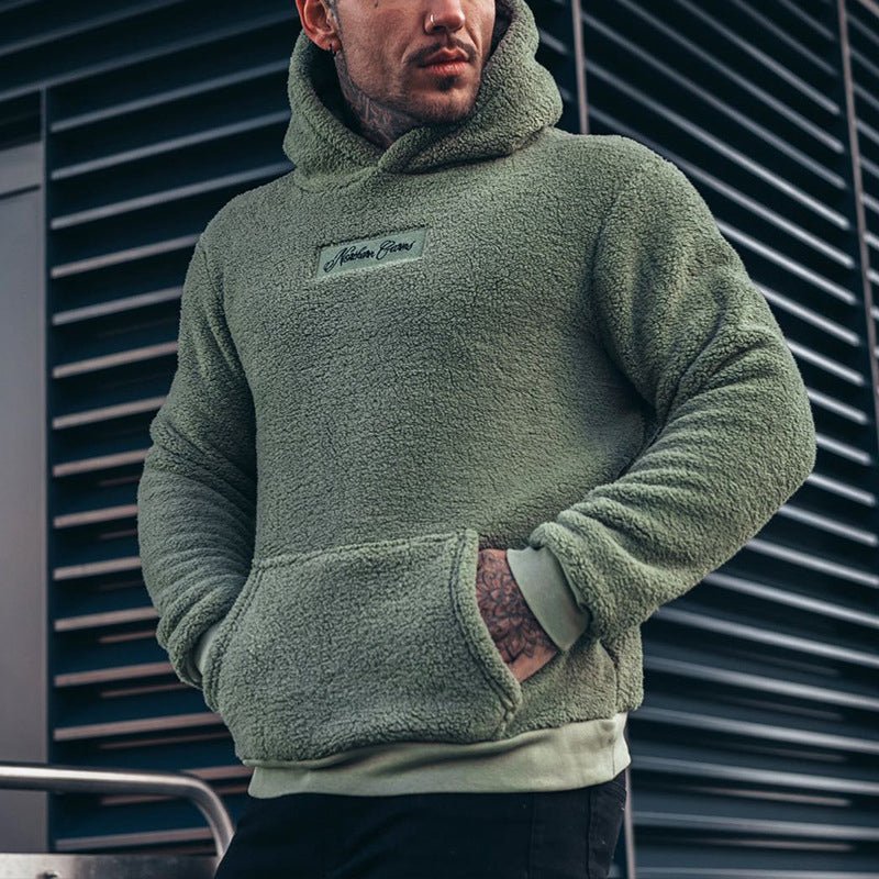 Men's ultra-warm relaxed fit pullover hoodie, perfect for cozy winter wear & casual style.