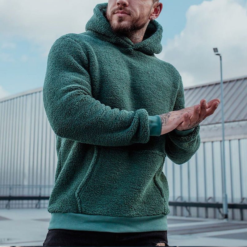 Cozy men's relaxed fit pullover hoodie, made for ultimate warmth and comfort in autumn & winter.
