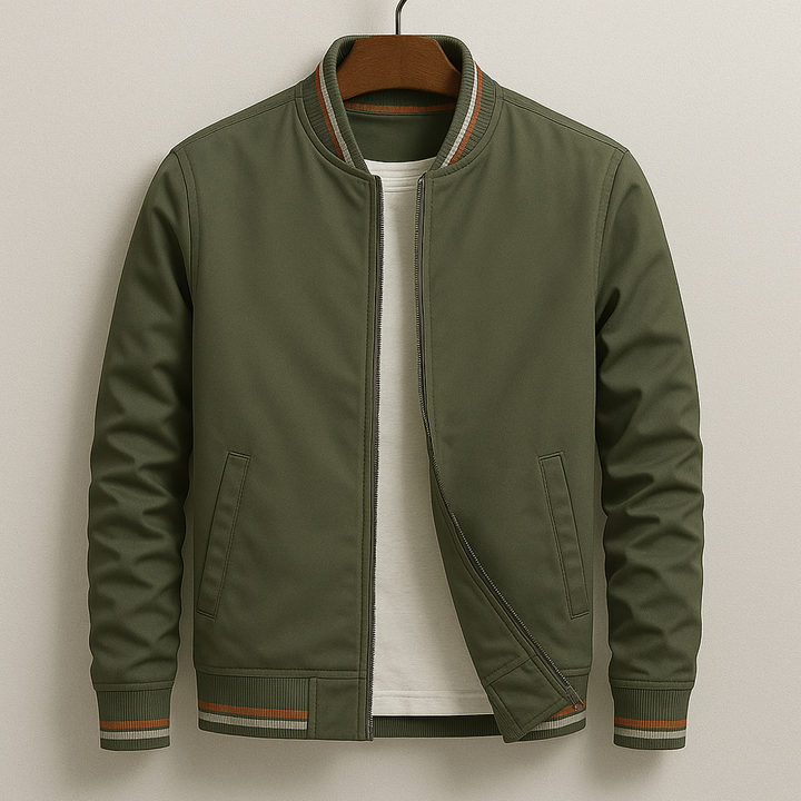 Versatile men's bomber jacket, perfect urban outerwear for spring & autumn everyday style.