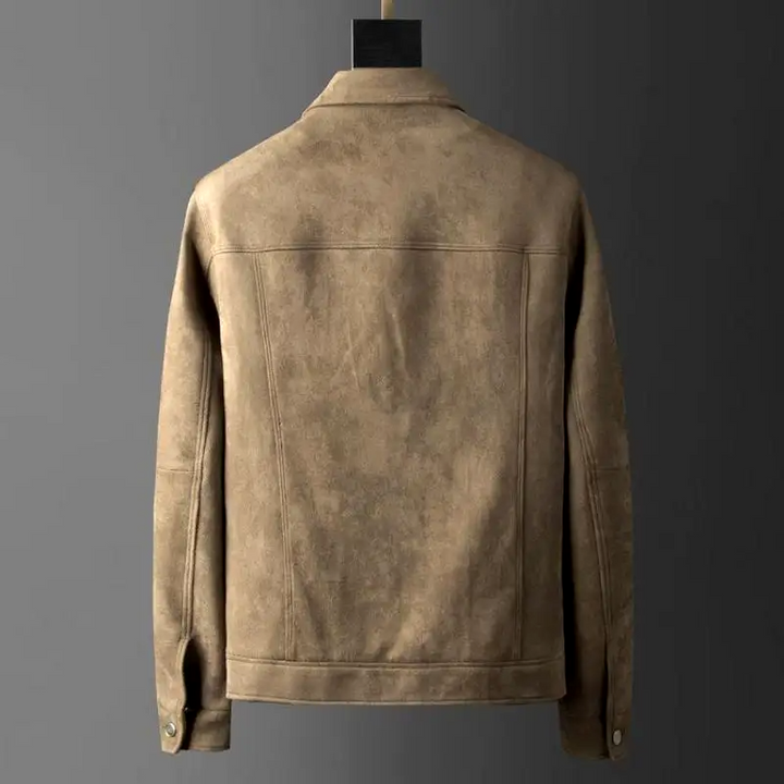 Stylish brown men's urban jacket, a classic and versatile outerwear piece for smart casual fashion.