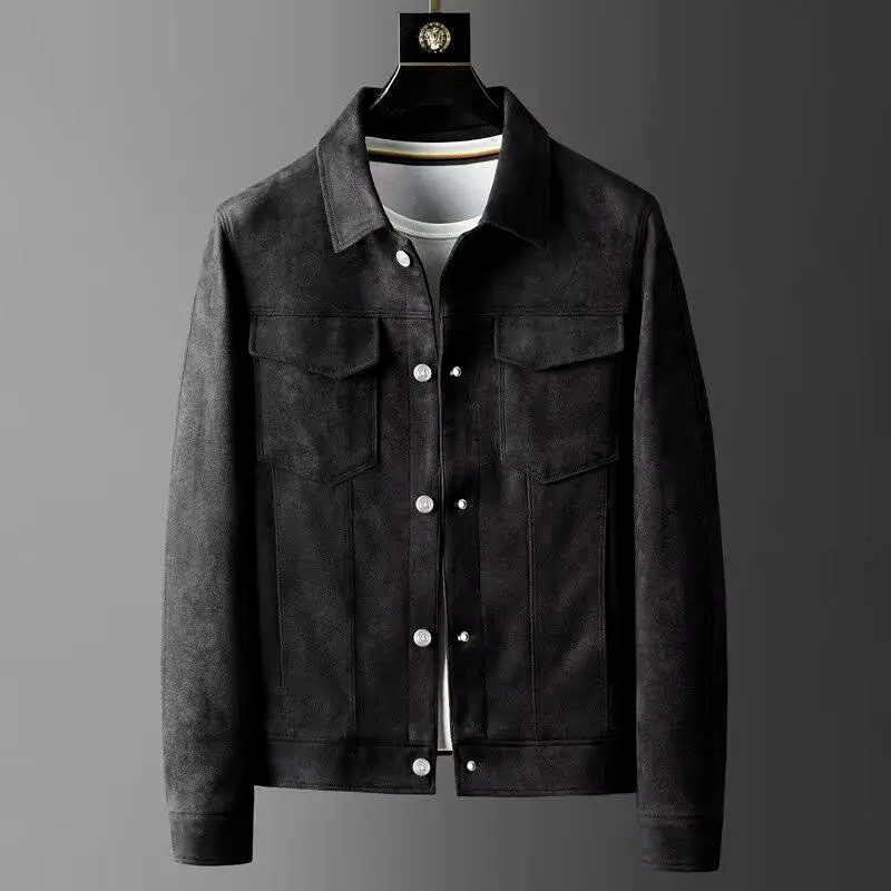 Classic grey men's jacket, comfortable urban style outerwear for daily fashion & versatile smart casual looks.