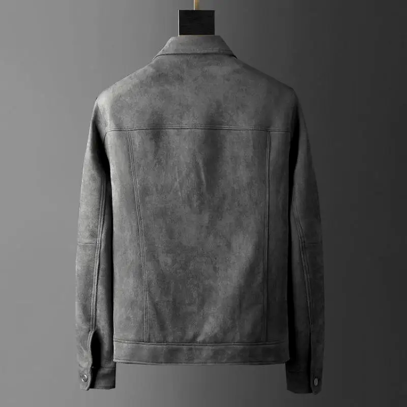 Stay stylish with this comfortable men's urban jacket. Versatile classic outerwear in grey, brown, or black.