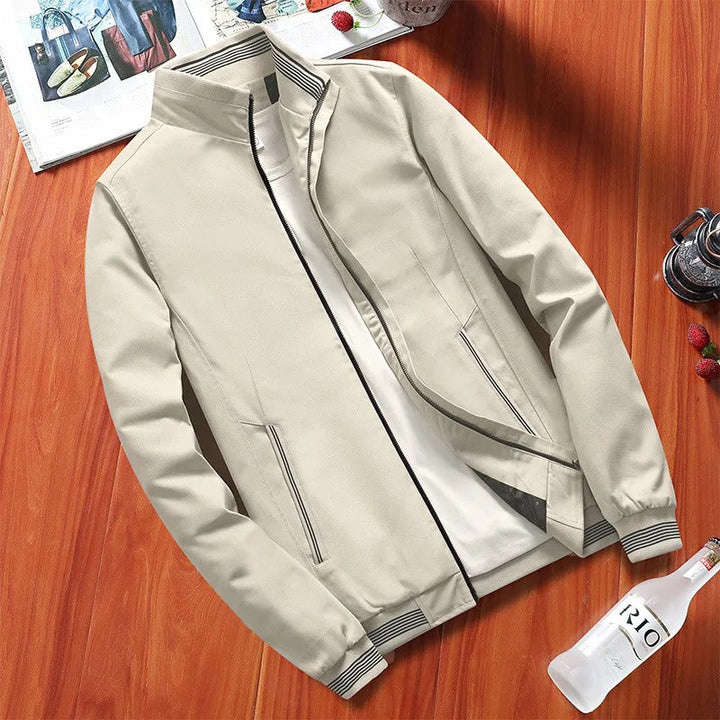 Weather-ready men's windbreaker jacket. Lightweight & versatile outerwear, ideal for spring & fall.