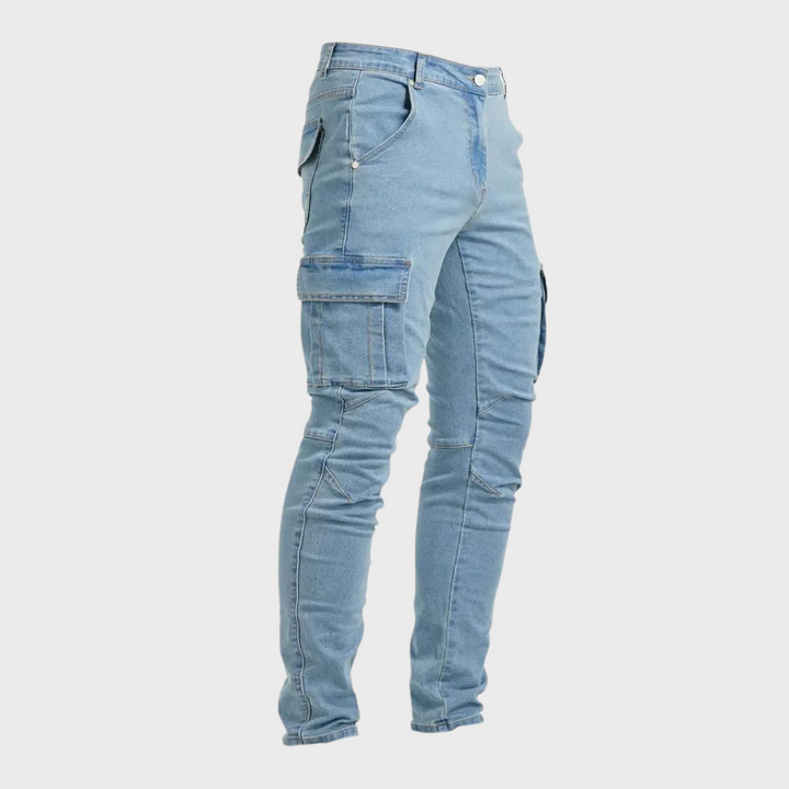 Stylish men's khaki casual cargo pants, comfortable and durable for everyday fashion and utility.