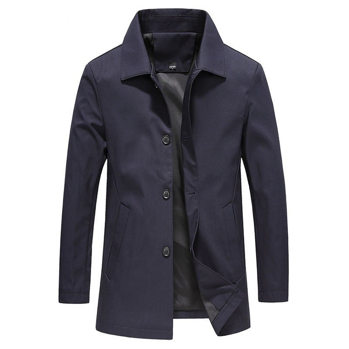 Comfortable men's collared button-down jacket. Classic fit, versatile outerwear for everyday style and casual wear.