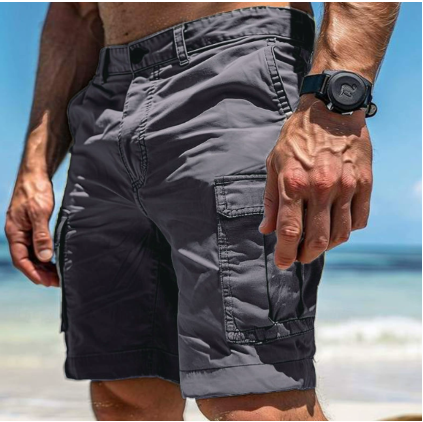 Men's versatile cargo shorts, comfortable for everyday wear. Practical multi-pocket design, perfect for summer casual fashion.