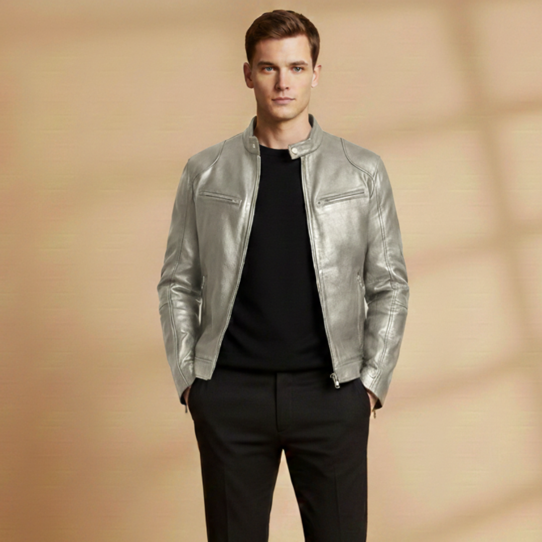Men's versatile jacket, casual outerwear with zip front and adjustable cuffs.