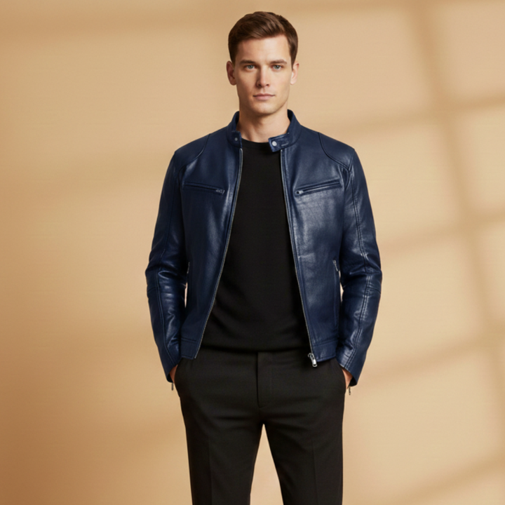 Men's versatile zip jacket, comfortable outerwear with adjustable cuffs.