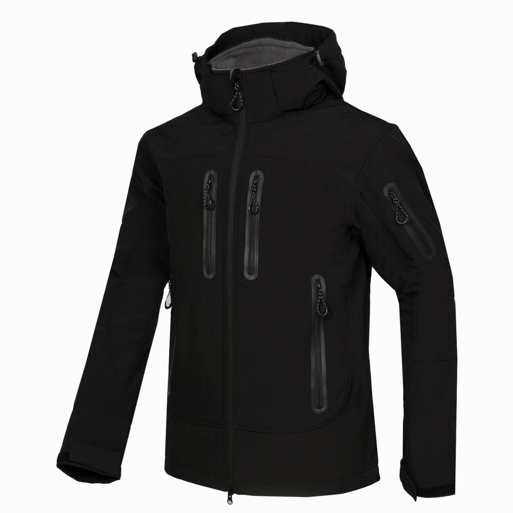 Red men's casual hooded jacket with full zip, offering versatile utility for everyday wear and light outdoor activity.
