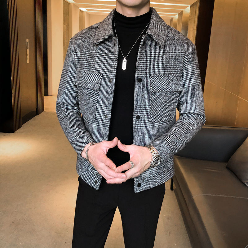 Men's versatile plaid button-up shirt jacket. Casual relaxed fit for everyday outerwear fashion.