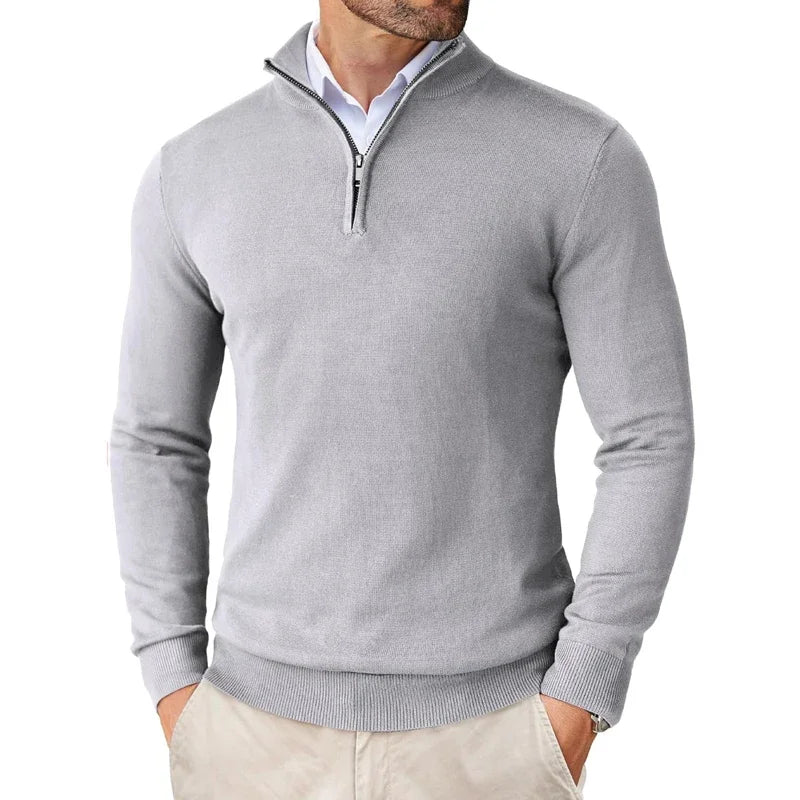 Everyday men's quarter-zip sweater, offering comfort & style for versatile occasions.