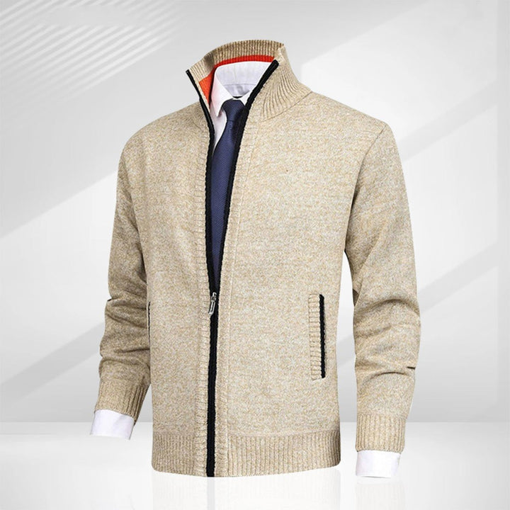 Men's versatile zip-up jacket with stand collar, ideal for everyday casual outerwear.