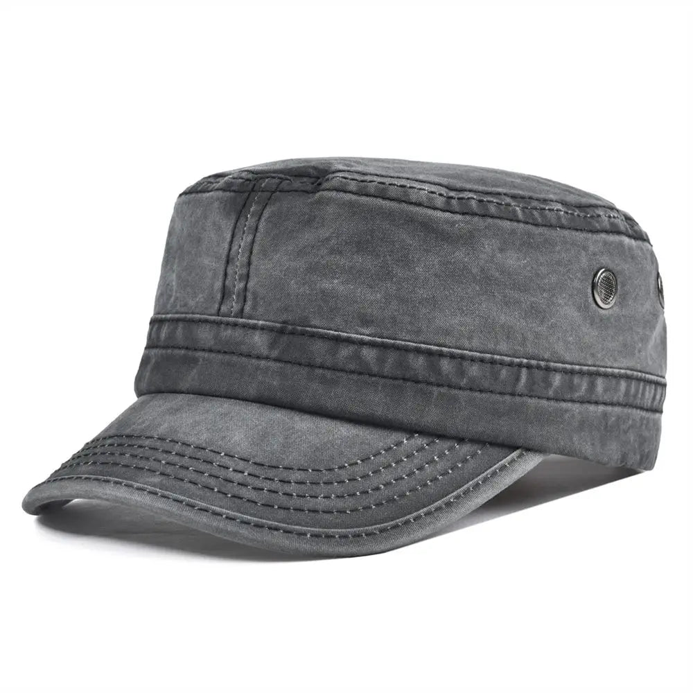Unisex vintage character baseball cap, men's fashion, distressed cotton blend, adjustable style