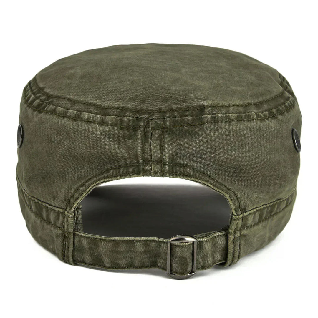 Men's fashion vintage baseball cap, adjustable unisex cotton blend hat with character detail