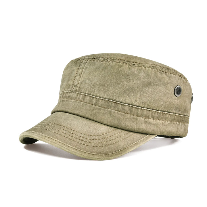 Outdoor men's vintage baseball cap, distressed cotton blend, adjustable for various head sizes