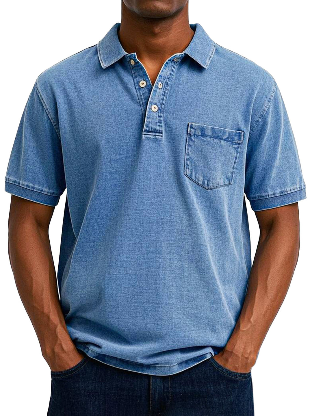 Men's vintage cotton polo shirt in a relaxed fit, perfect for casual everyday summer wear.