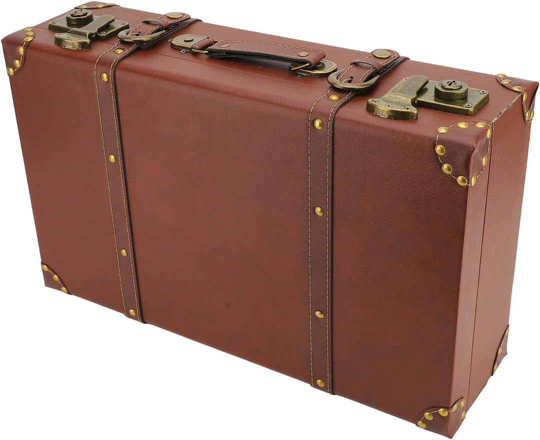 Classic men's heritage brown leather overnight case. Vintage carry-on luggage with secure clasp for travel.
