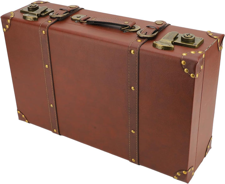 Classic men's heritage brown leather overnight case. Vintage carry-on luggage with secure clasp for travel.