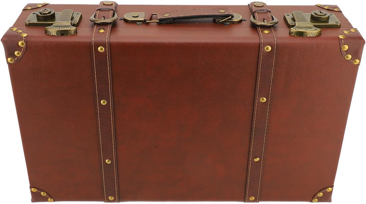 Secure men's compact vintage leather carry-on overnight case in heritage brown. Ideal travel luggage.