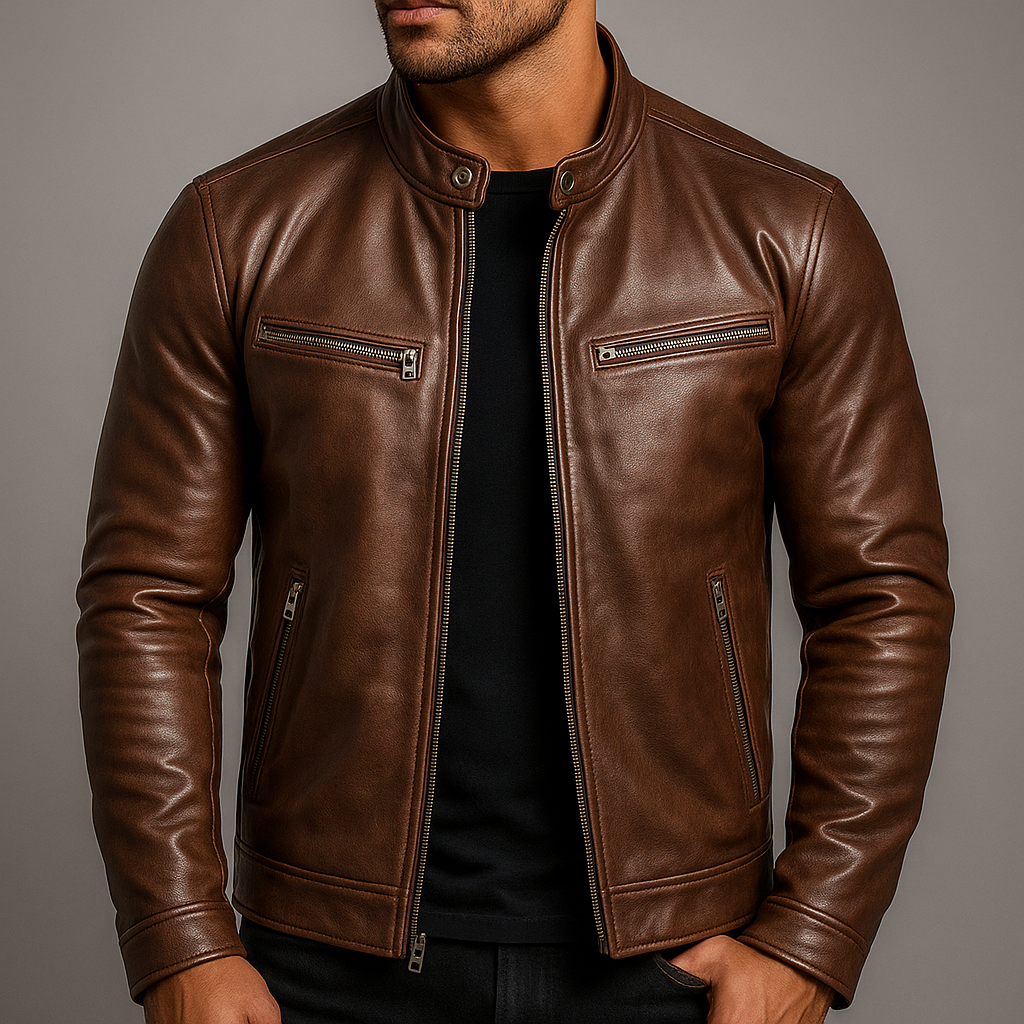 Comfortable men's vintage fashion jacket, timeless design for urban explorers & everyday style.