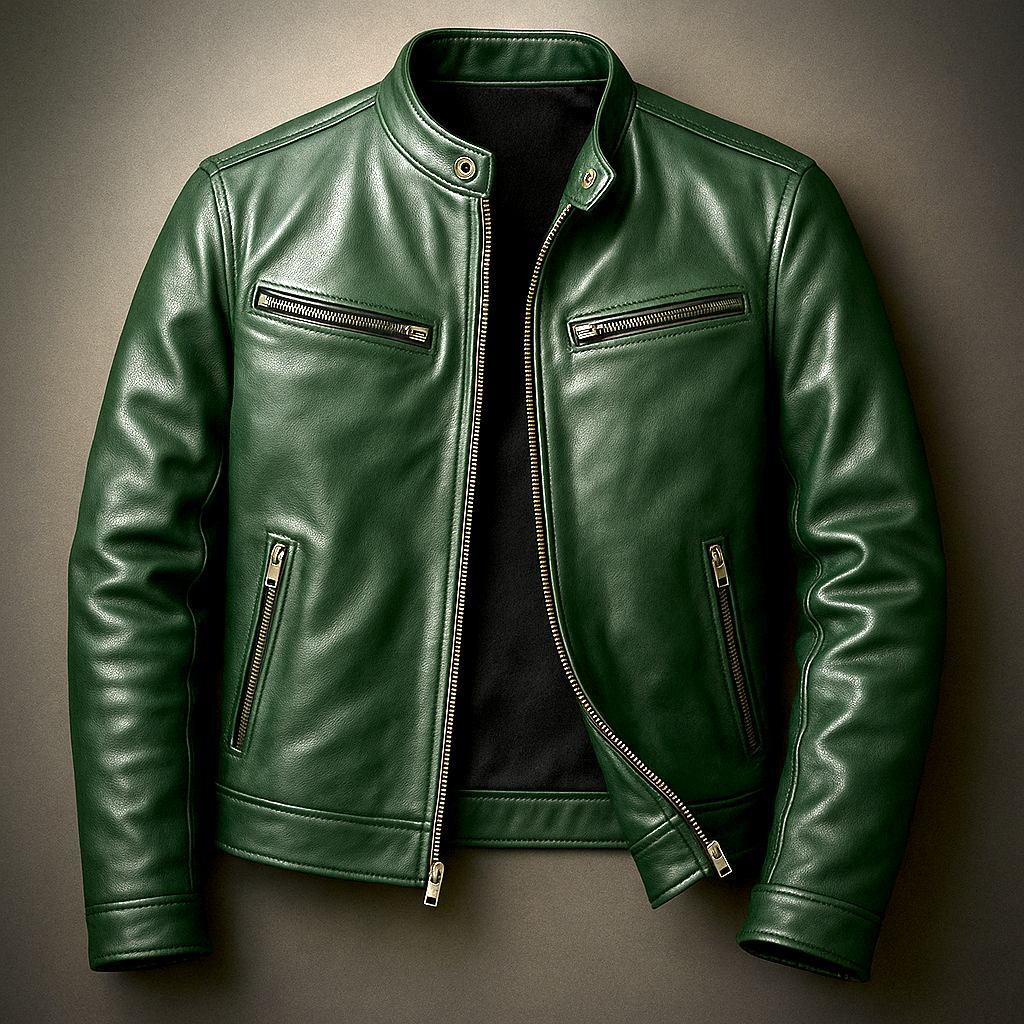 Versatile men's vintage bomber jacket, ideal for a smart casual look in spring and fall.