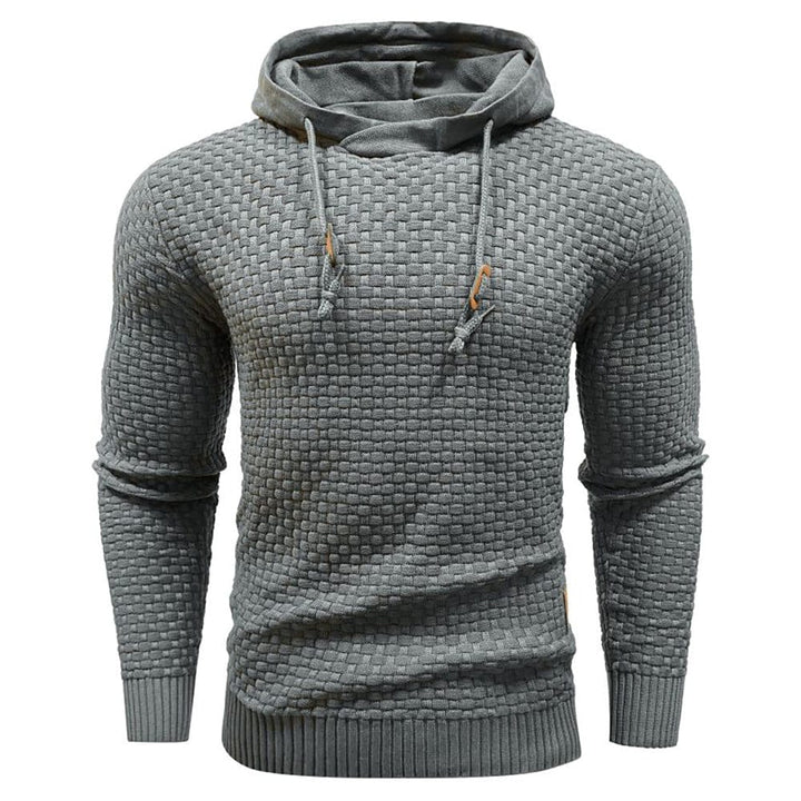 Men's durable waffle hoodie with a warm, comfortable interior for all seasons.