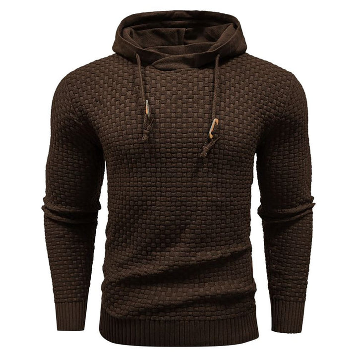 Everyday men's waffle texture hoodie, combining durability with soft, comfortable fabric.