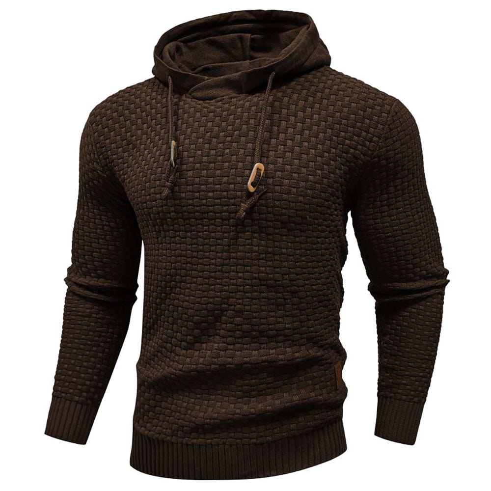 Men's everyday waffle knit hoodie, offering superior comfort and lasting wear.