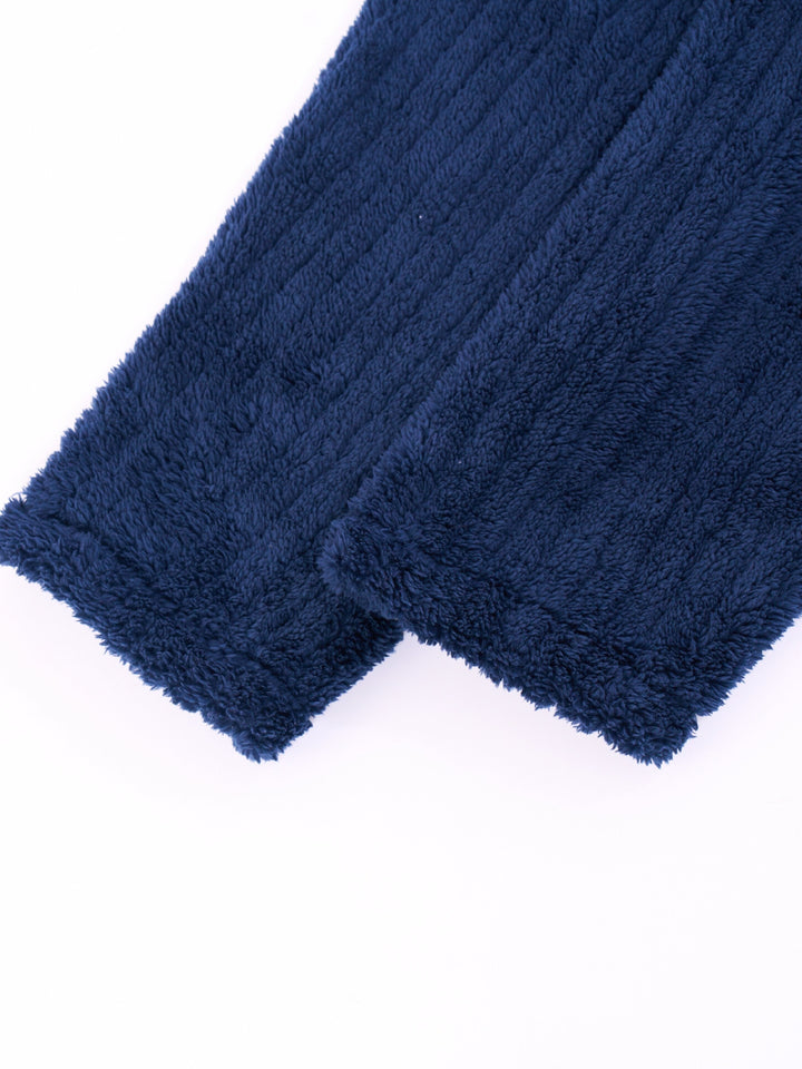 Warm men's winter fleece bathrobe, designed for ultimate softness and cozy home comfort.