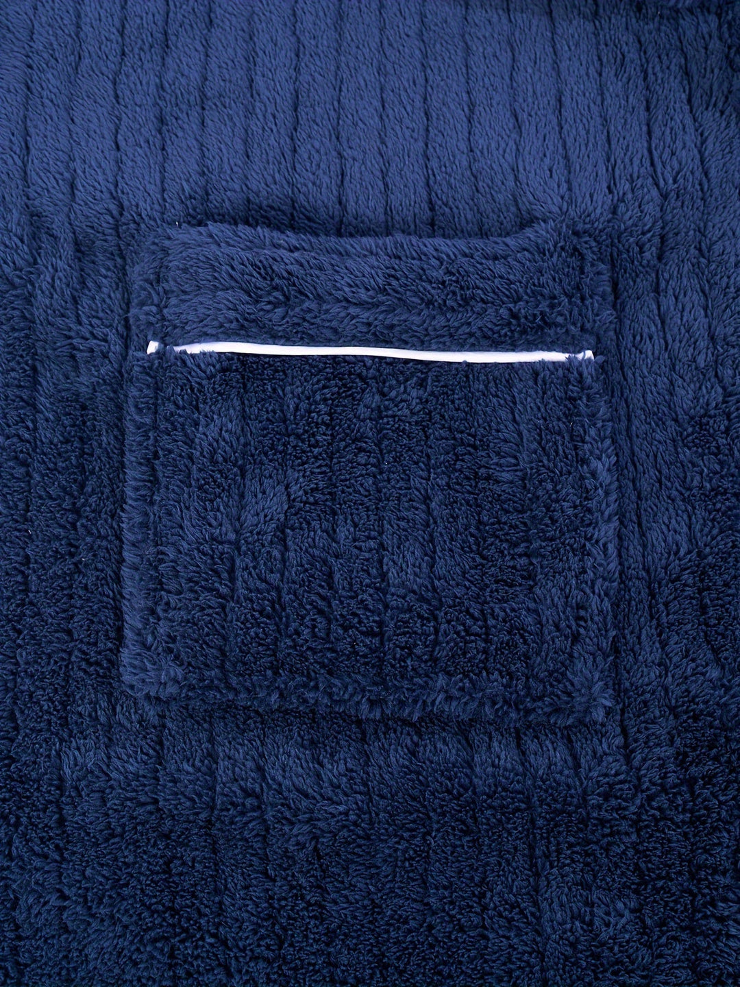 Soft men's fleece winter robe with adjustable tie closure for a comfortable, warm fit.