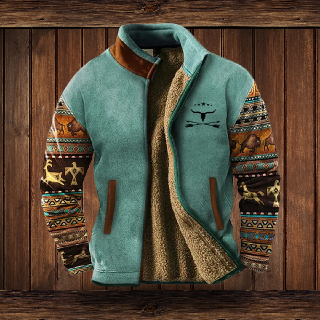 High-performance men's insulated jacket, offering superior warmth and comfort for cold outdoor conditions.