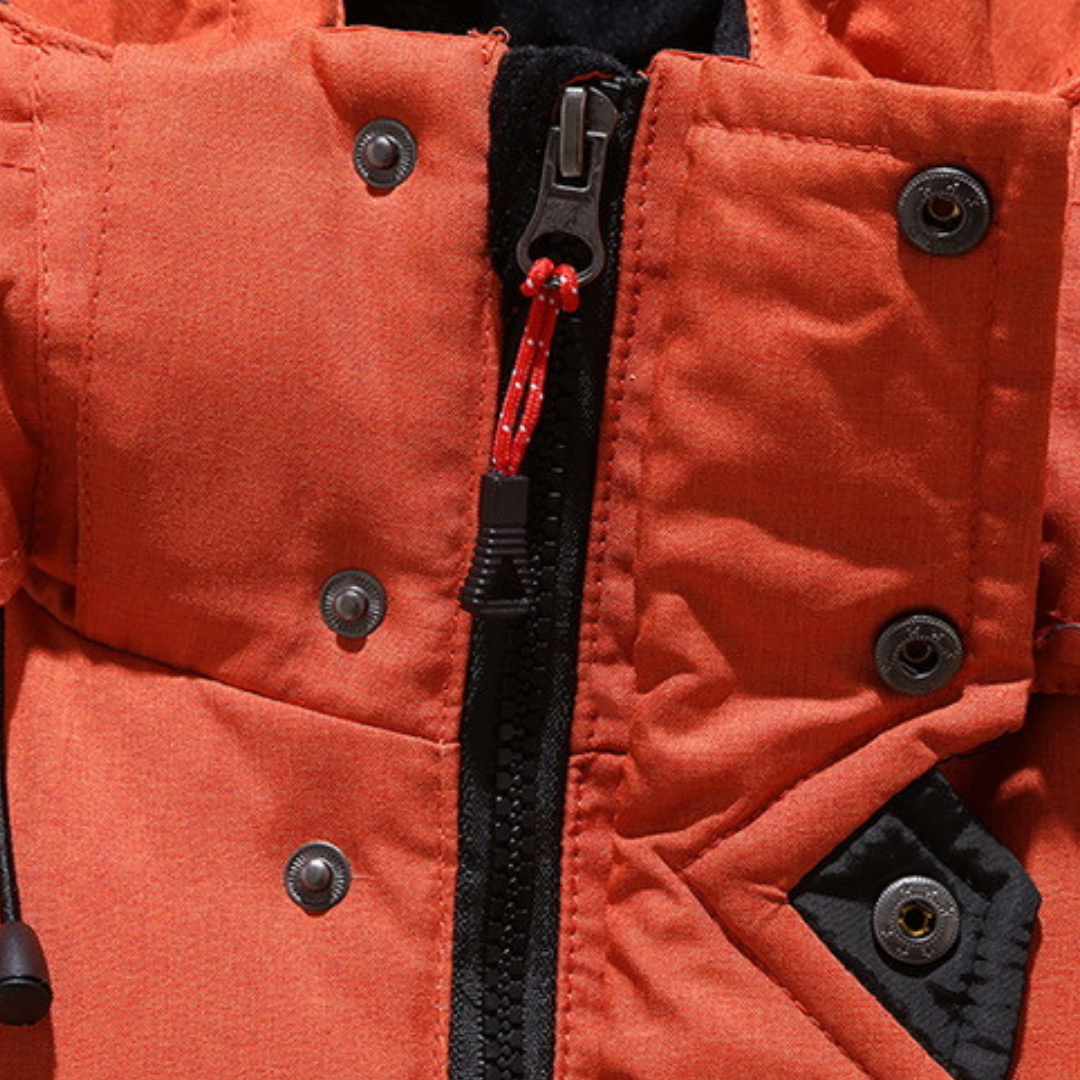 Men's essential black insulated winter jacket, great for outdoor activities