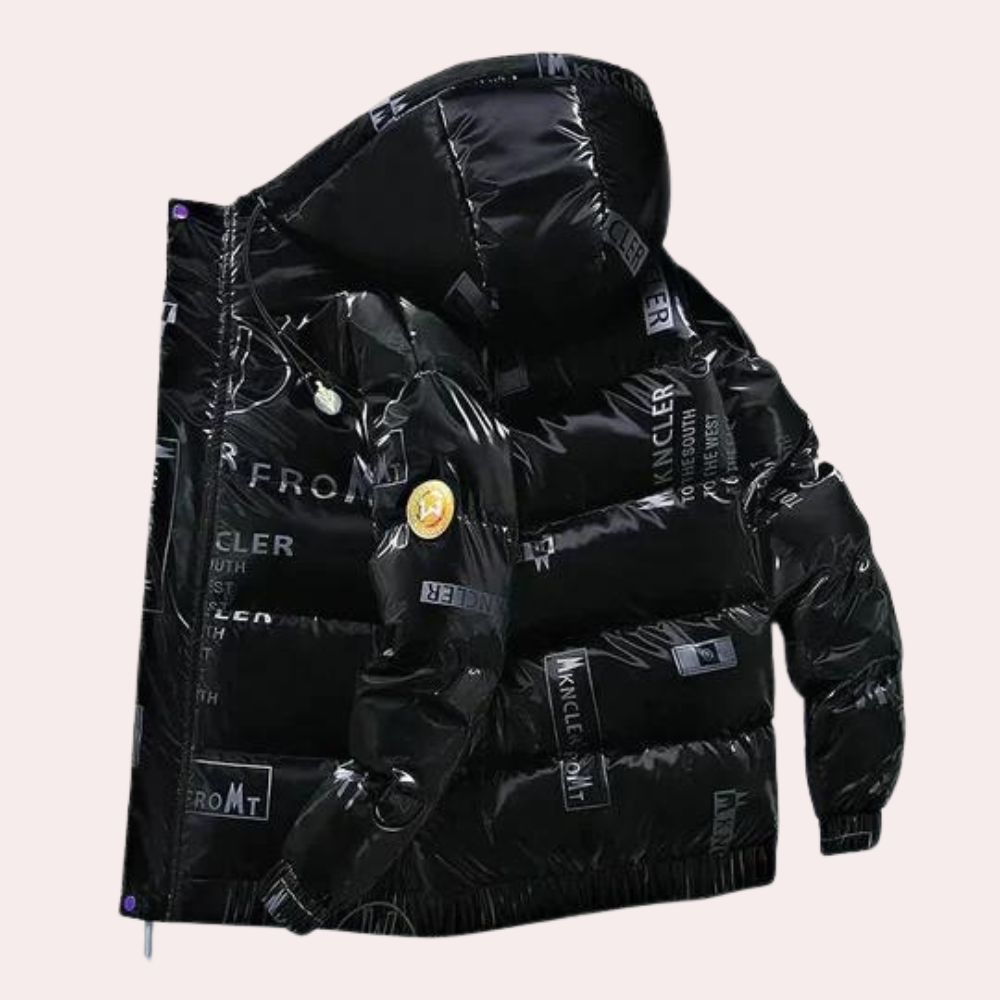 Durable men's winter coat, built to last, providing warmth & protection in cold weather.