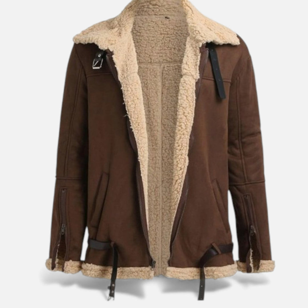 Men's warm winter jacket with plush lining for ultimate comfort and cold weather protection.