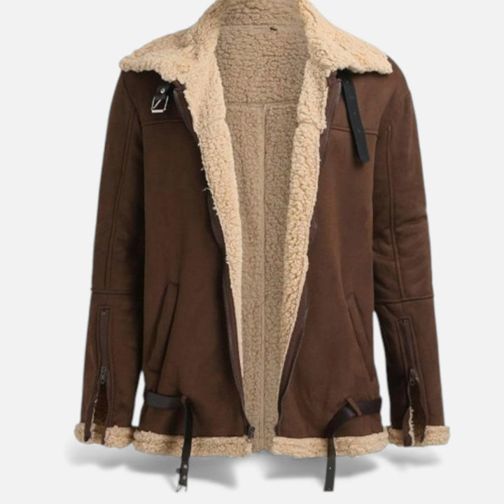 Men's warm winter jacket with plush lining for ultimate comfort and cold weather protection.